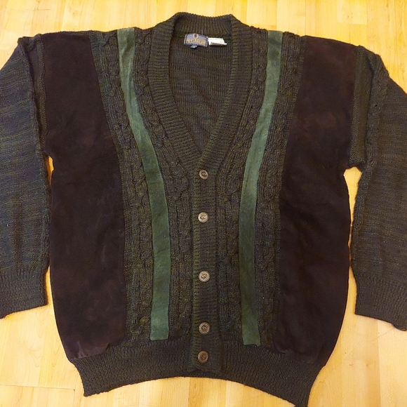 BUGATCHI WOOL CARDIGAN SWEATER Large - Picture 2 of 8